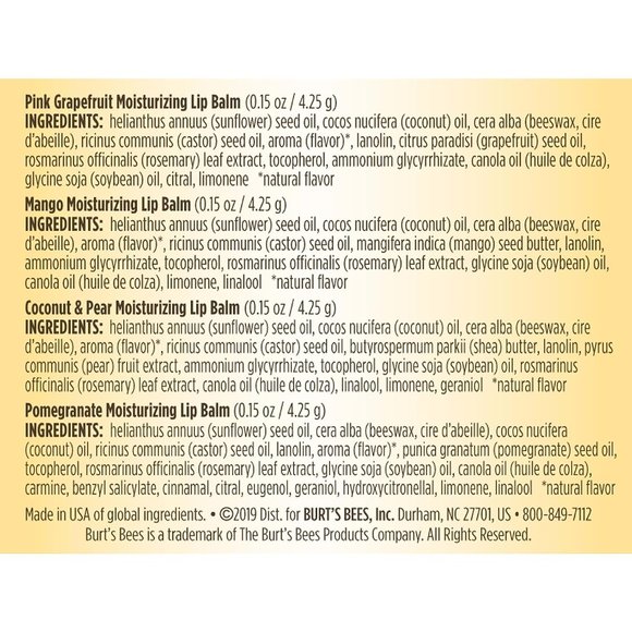 Burt's Bees Lip Balm, Moisturizing Lip Care For All Day Hydration - Picture 10 of 12